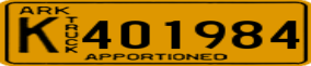 Truck License Plate