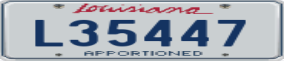 Trailer License Plate