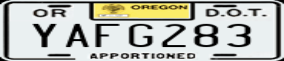 Truck License Plate