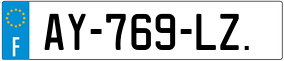 Trailer License Plate