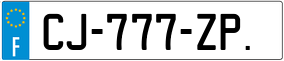 Trailer License Plate