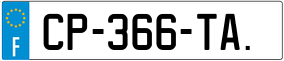 Trailer License Plate