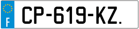Trailer License Plate