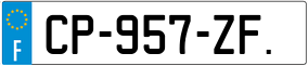 Trailer License Plate