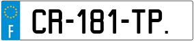 Trailer License Plate