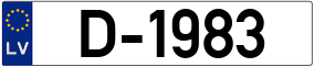 Trailer License Plate