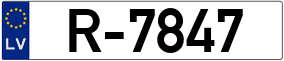 Trailer License Plate