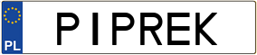 Truck License Plate