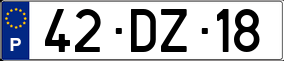 Truck License Plate