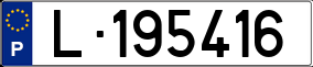 Trailer License Plate