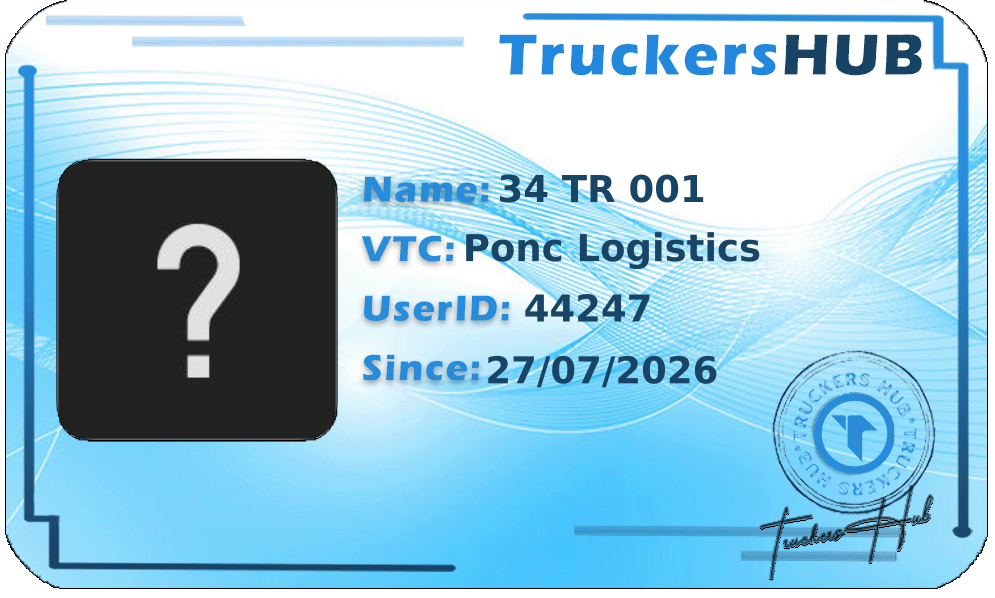 34 TR 001 License